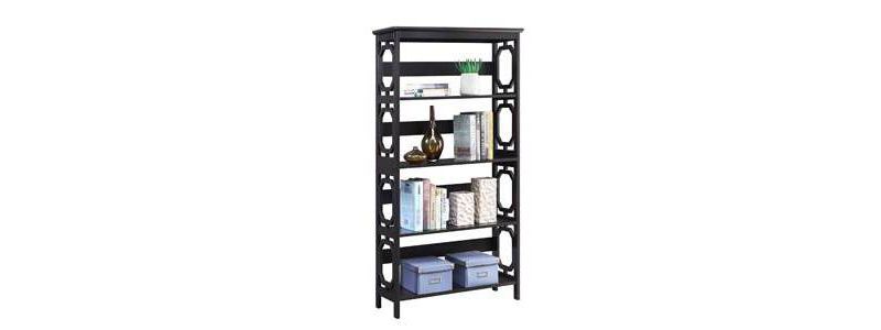 60" Omega 5 Tier Bookcase Espresso - Breighton Home