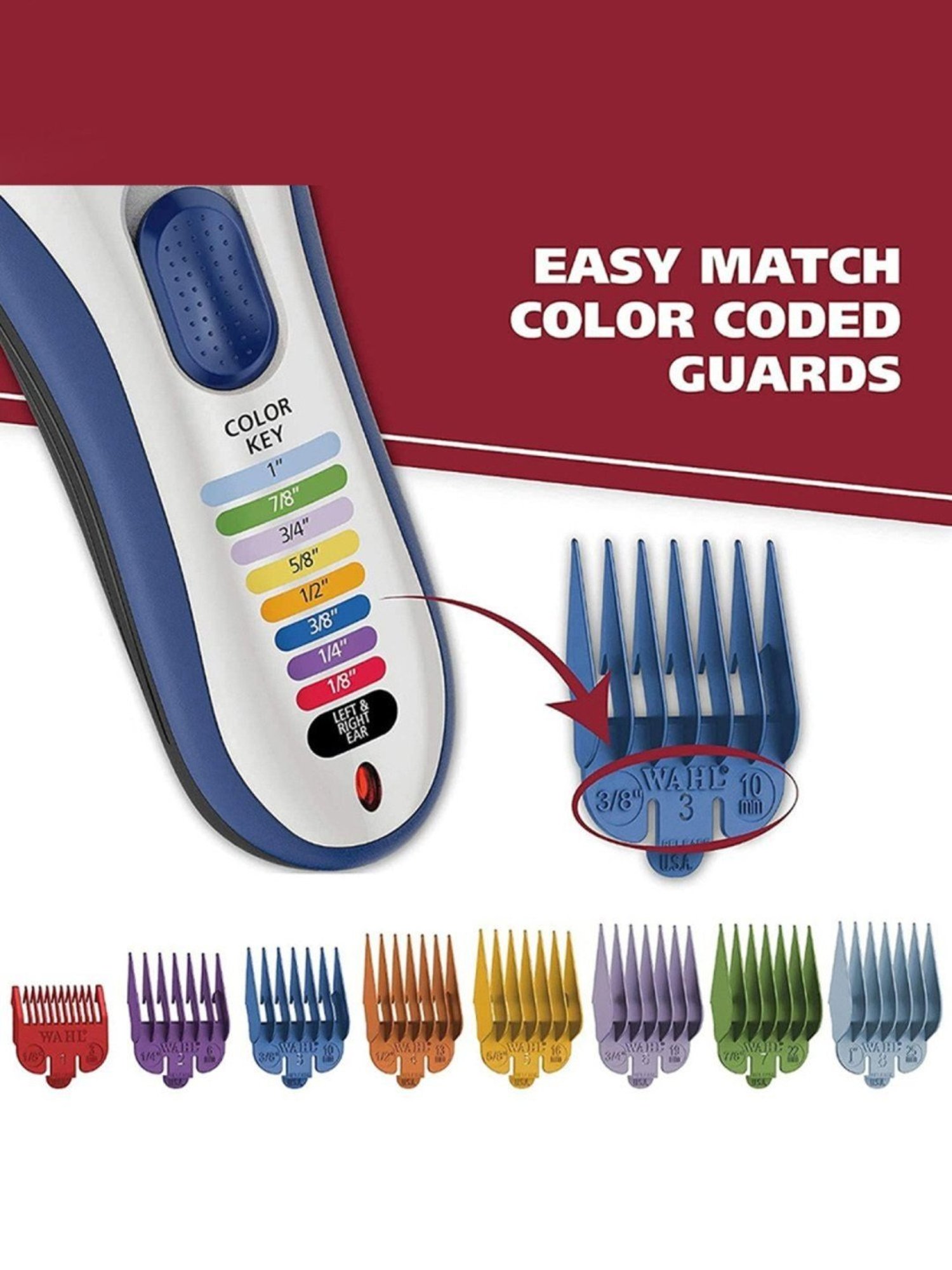 Wahl Professional Moser 1400 Germany Hair Clipper (Maroon)