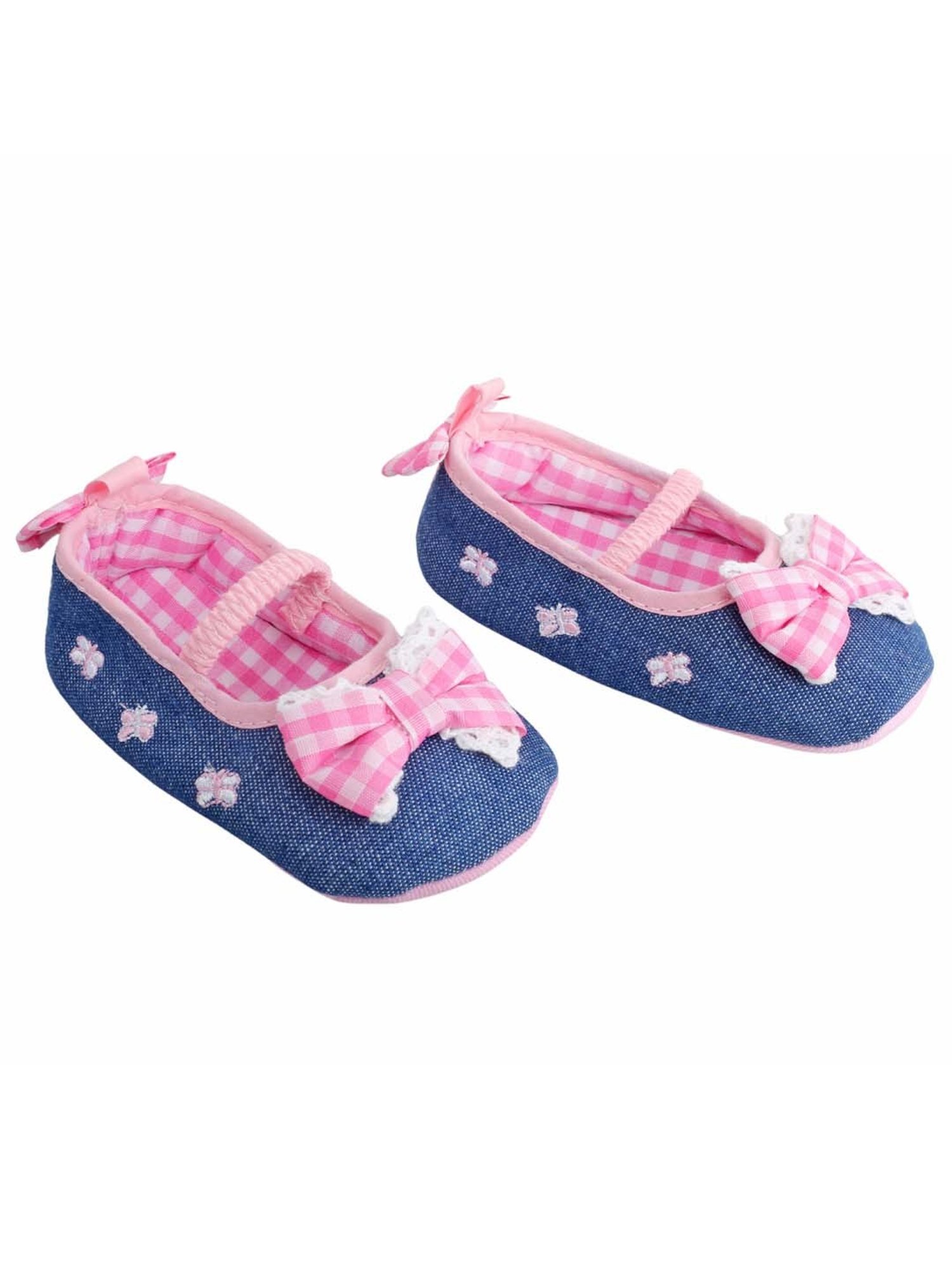 Baby Moo Kids Navy & Pink Mary Jane Shoes