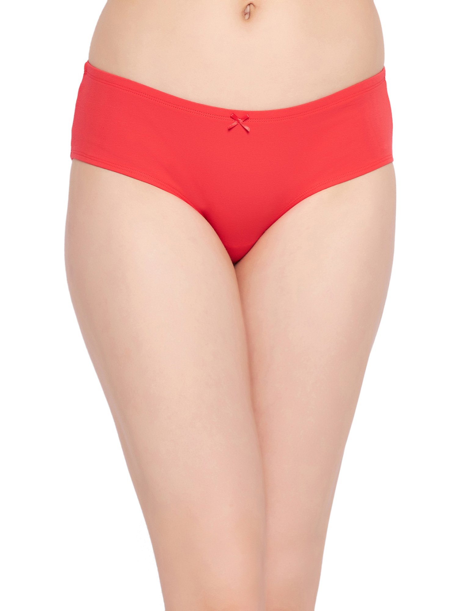 Clovia Navy & Red Cotton Printed Hipster Panties - Pack Of 3