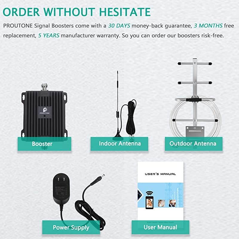 Signal Booster for House/RV - Verizon, AT&T, T-Mobile Booster for Phone | Band 12 13 17 Signal Repeater - Boost 4G LTE HD Voice & Data ular Booster - Covers Up to 4500 sq ft Area