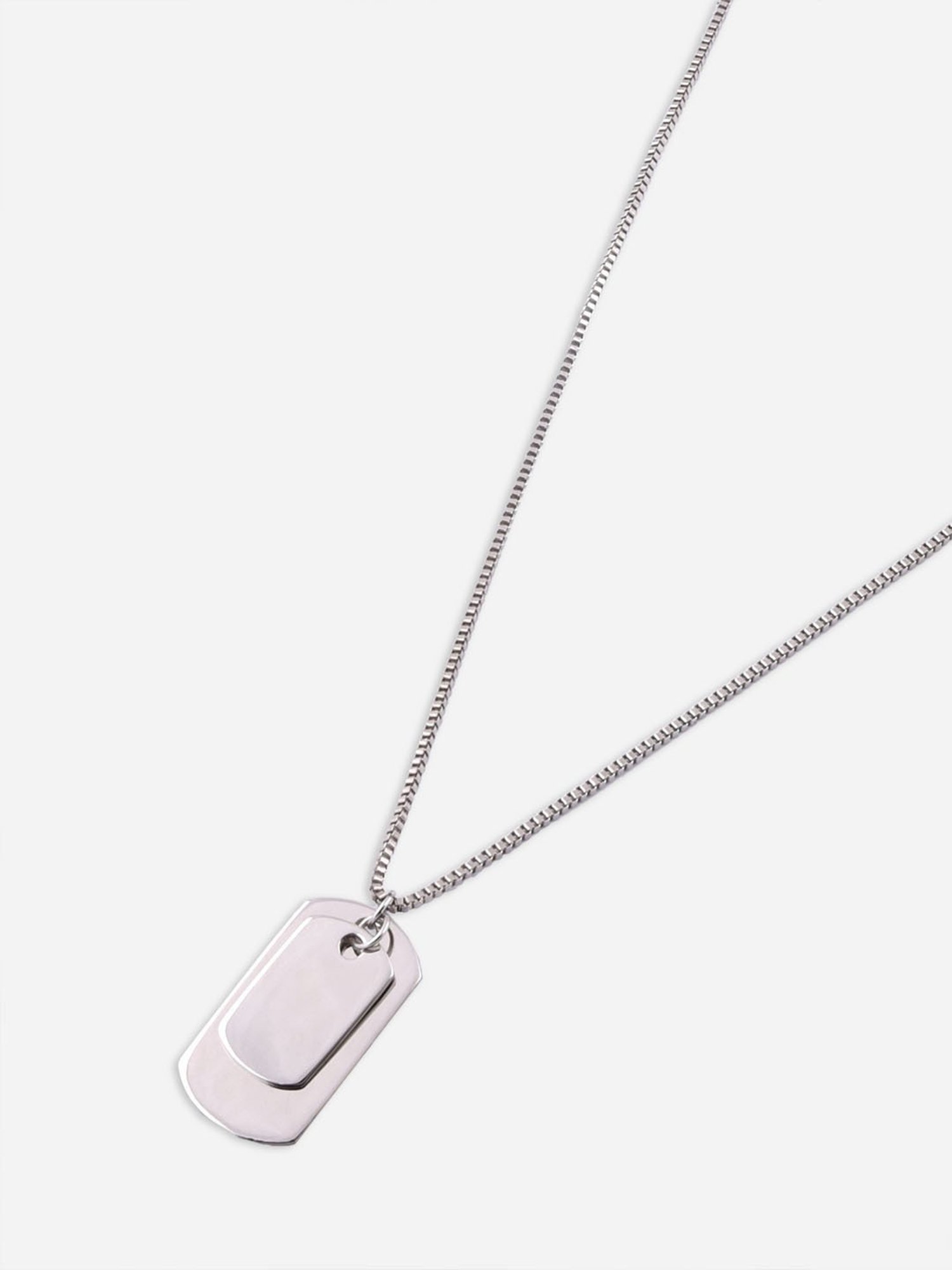 The Bro Code Silver-Plated Dog Charm Necklace For Men