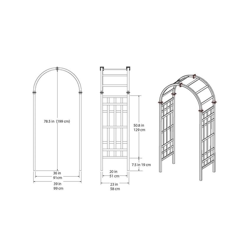 Cedar Sierra 80" Arbor - Brown - Vita