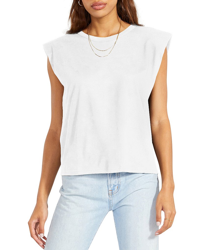 BB Dakota by Steve Madden Just Add Boardroom Padded Shoulder Tank