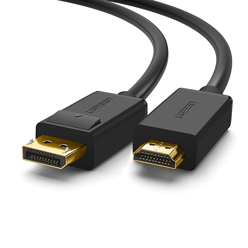 4K Displayport to HDMI Cable UniDirectional UHD DP to HDMI Connector Video Display Cord for HDTV Monitor Projector Computer 10FT