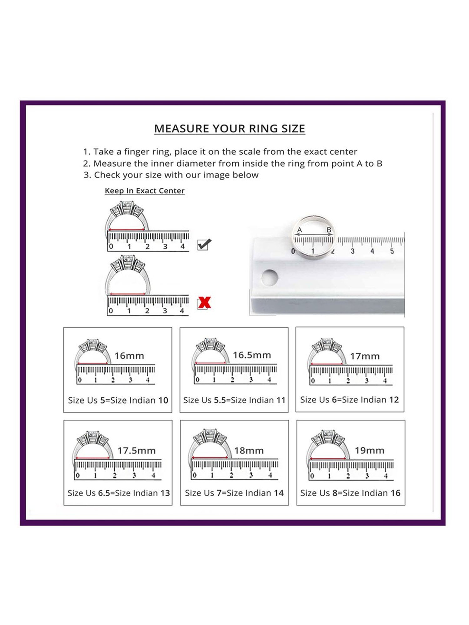 925 Silver 2 Carat Solitaire American Diamond Six Prong Love Ring for Women & Girls