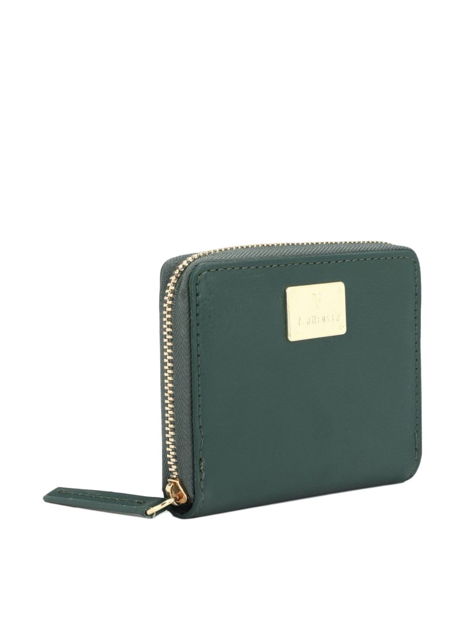 Van Heusen Green Solid Zip Around Wallet for Women