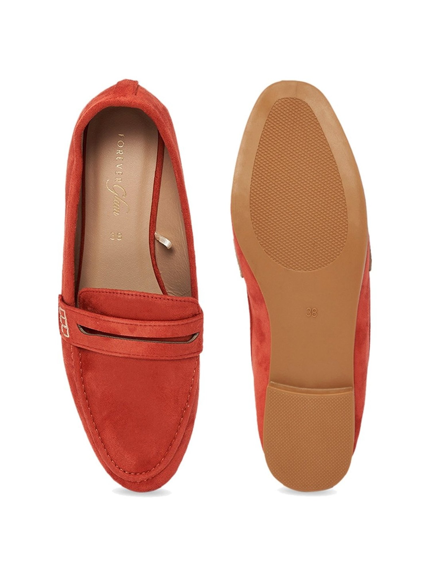 Forever Glam by Pantaloons Women's Orange Casual Loafers