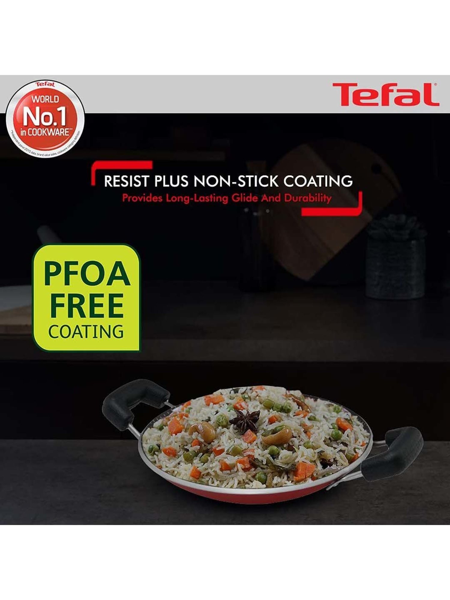 Tefal Simply Chef AP-101 Red Aluminium 20 cm Appachetty Pan (1 L)