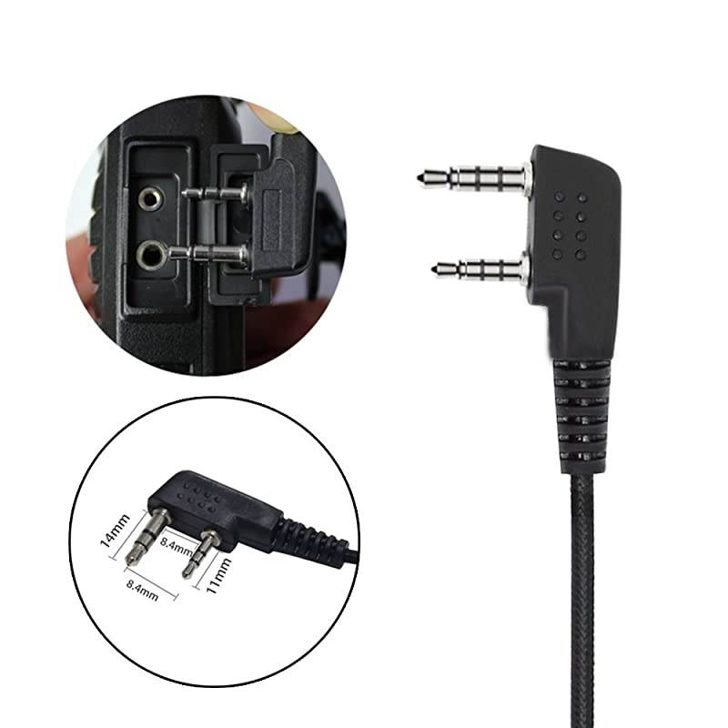 Earpiece20pcs Mic Headset Earpiece Earphone 2 Pin for Baofeng Walkie Takie 2 Way Radio BF UV5R5RA5RA+5RB5RC5RD5RE5RE PlusUV82BF480490530999888777666S777S888S