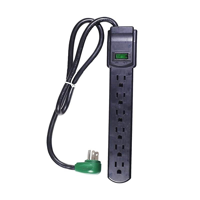 Power GG16103MSBK 6 Outlet Surge Protector w 25 Cord