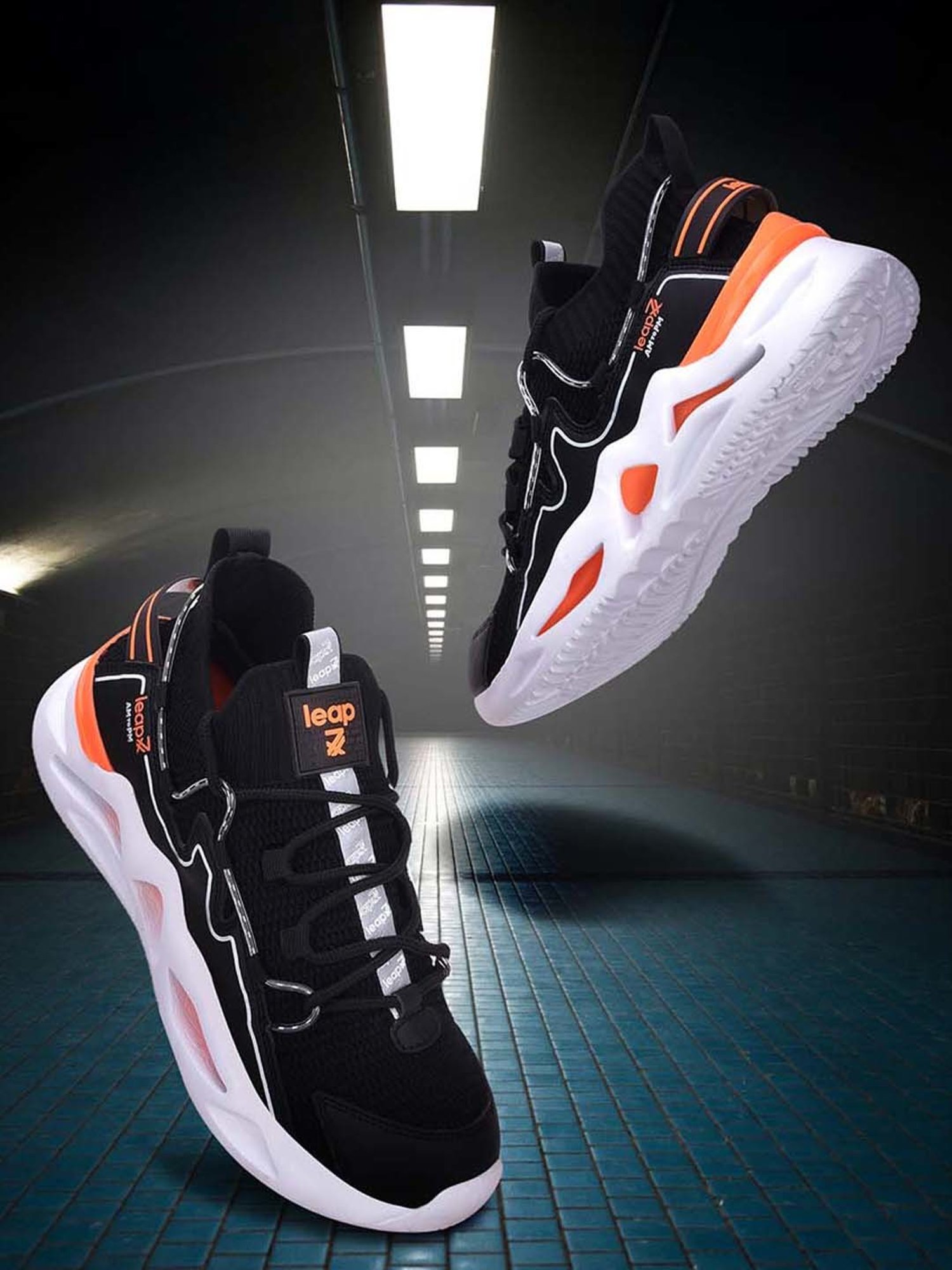 Leap7X by Liberty Men's NUCLEAR-1 Black Running Shoes