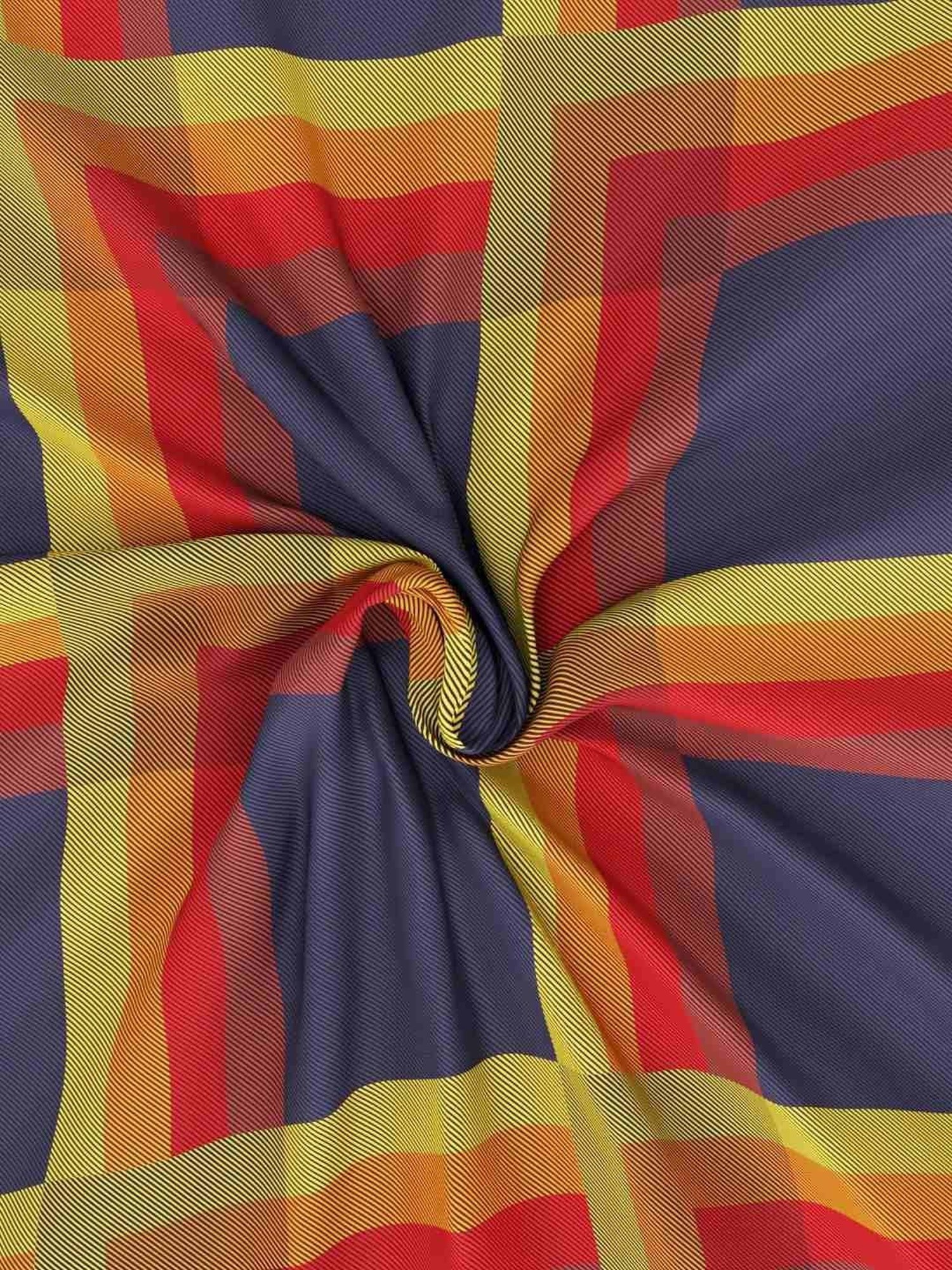 NAUTICA Pacific Coast Purple & Yellow Cotton 160 TC King Bedsheet with 2 Pillow Cover