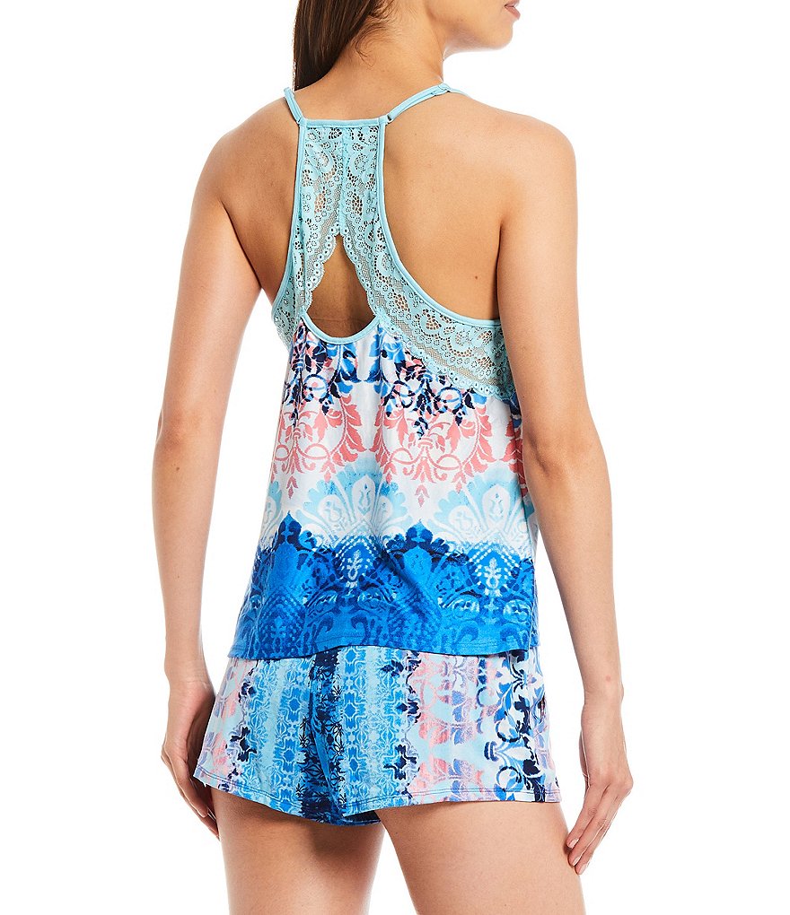 In Bloom by Jonquil Madeira Printed Jersey Knit Camisole & Shorts Coordinating Pajama Set