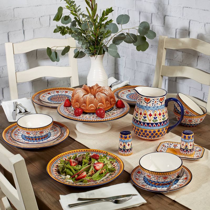 12" Earthenware Marseille Cake Stand - Tabletops Gallery