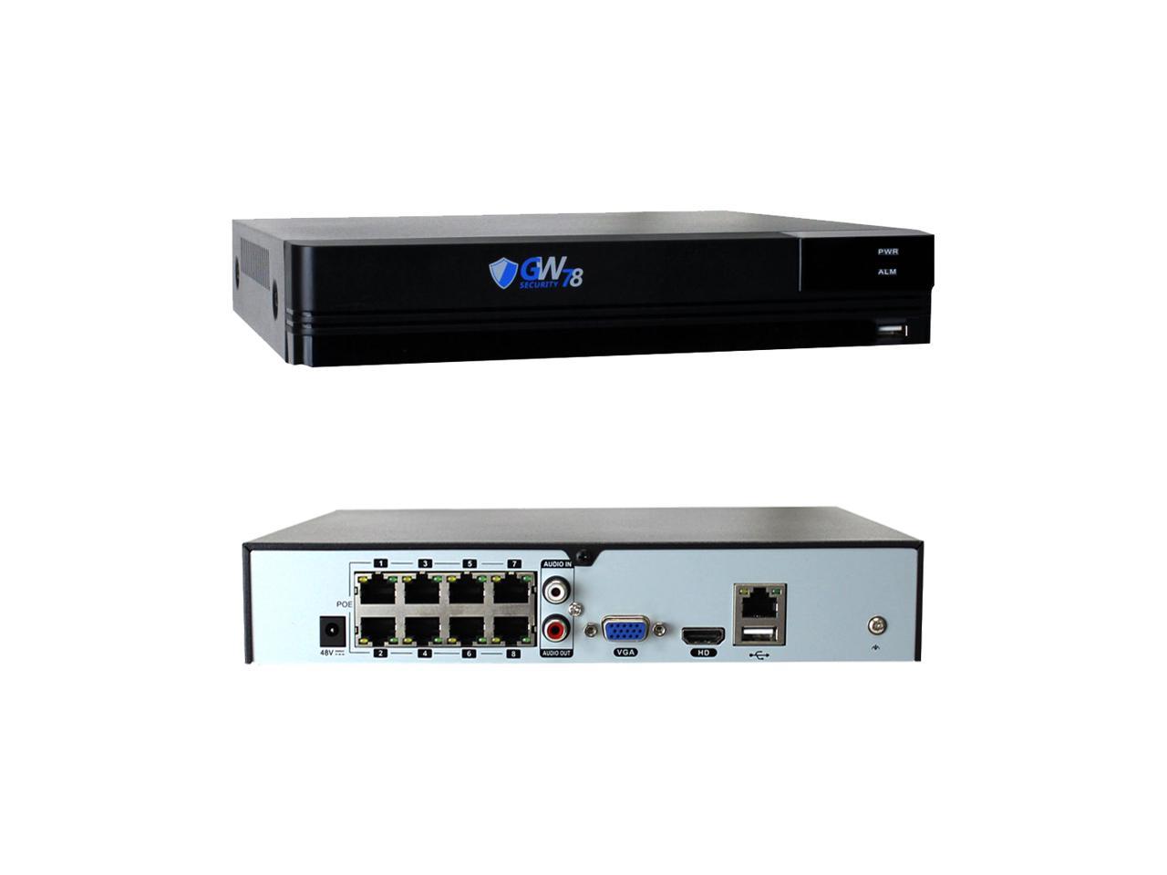 GW Security PoE 32CH H.265 NVR 4K 3840&times;2160 Security Camera System 32 Outdoor 8 Megapixels Motorized 2.8~12mm 4X Optical Zoom Lens Ethernet IP Security Bullet Cameras, Remote Home Monitoring (8TB HDD)