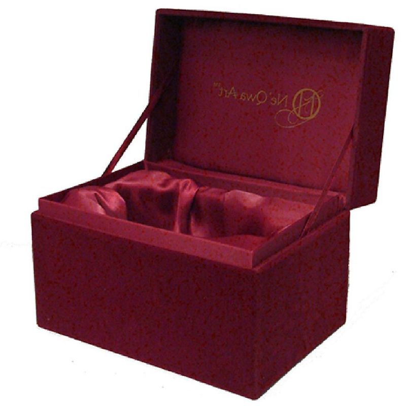 NeQwa 7.5" Blue Eve Blessings Hand-Painted Glass Christmas Blown Ornament