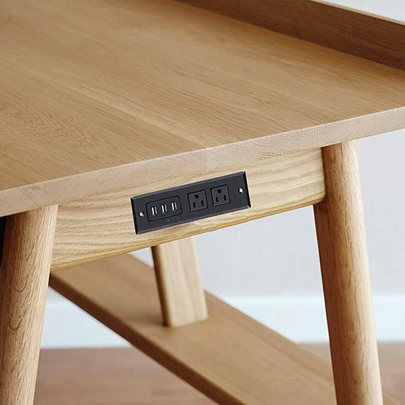 Recessed Power Strip Recessed Desk Outlet with 31A Max USB in Conference Desk Recessed Power Outlets Socket Desktop Power Grommet with 656ft Power Cord