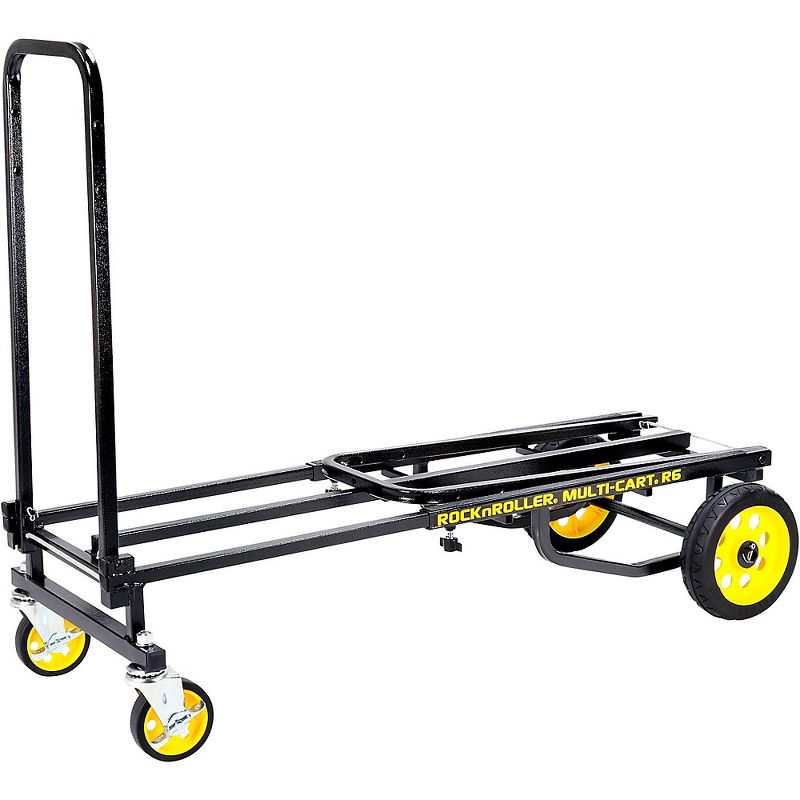 Rock N Roller R6RT Multi-Cart 8-in-1 Equipment Transporter Cart Black Frame/Yellow Wheels Mini