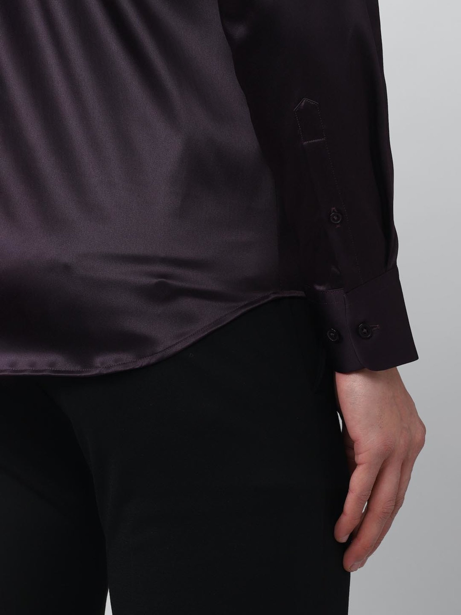 V Dot Purple Slim Fit Shirt