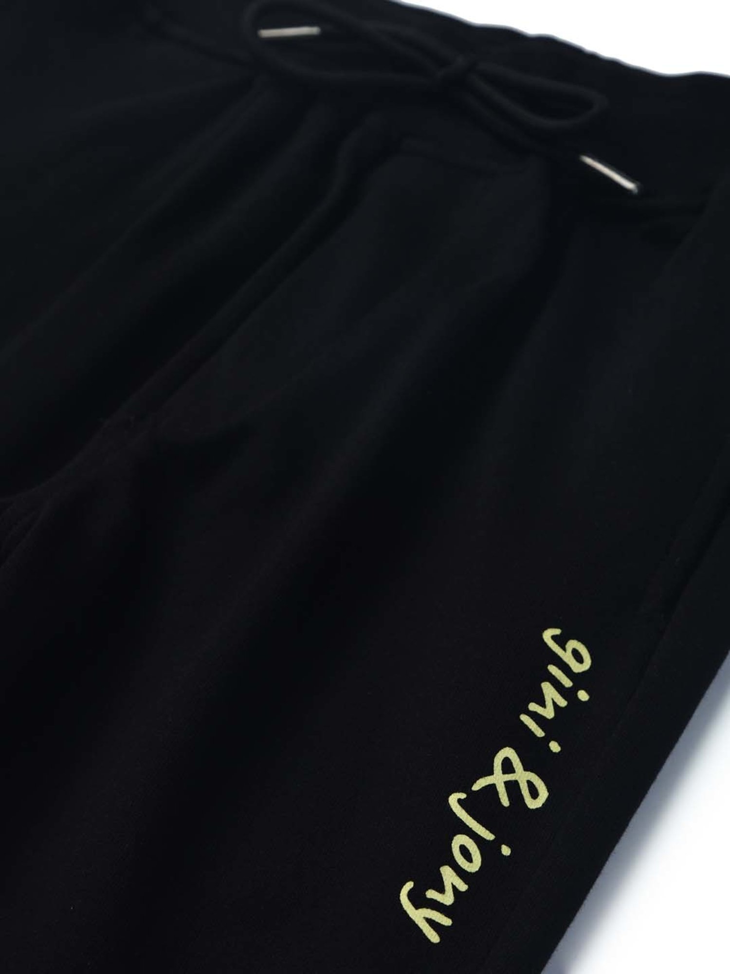 Gini & Jony Kids Black Cotton Printed Joggers