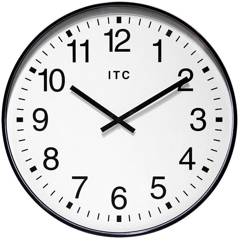 Infinity Instruments 90/0019-1 Oversize 19-Inch Wall Clock, Black and White