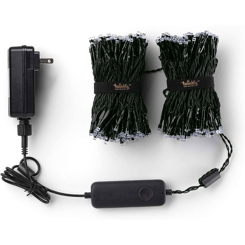 Twinkly TWS400STP-GUS 400 LED RGB Multicolor Decorative String Lights, Bluetooth WiFi and App Controlled, for Home Bedroom and Dormroom use (105 ft)