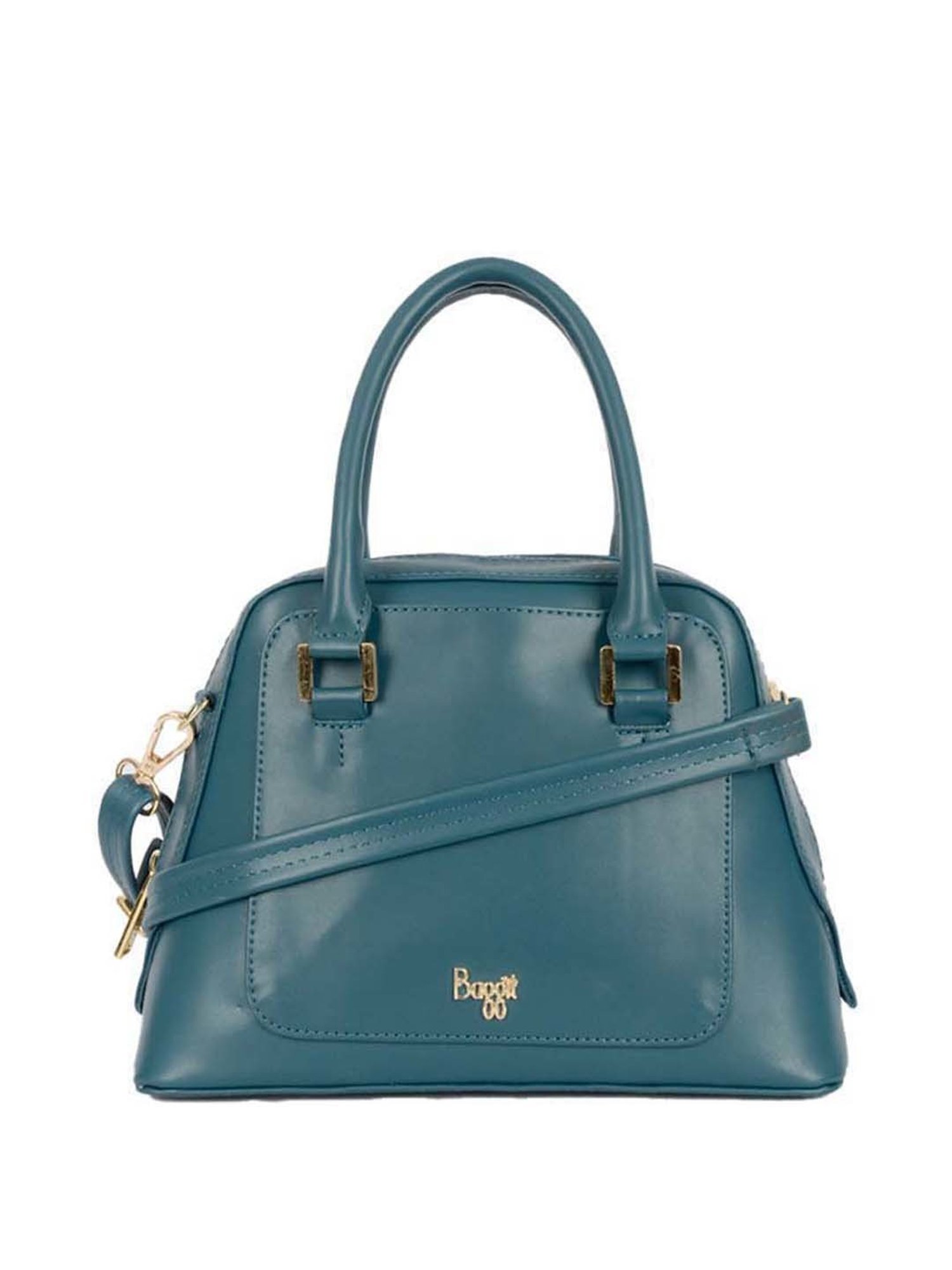 Baggit Blue Solid Medium Bowler Bag