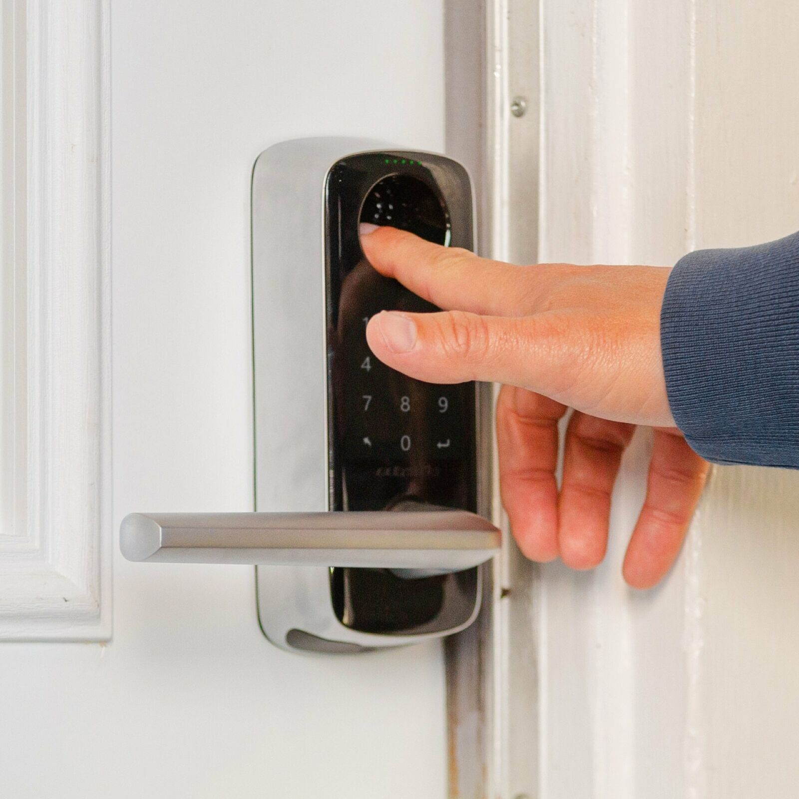 Ultraloq Lever Bluetooth Enabled Fingerprint and Touchscreen Smart Lock + WiFi Bridge Adaptor