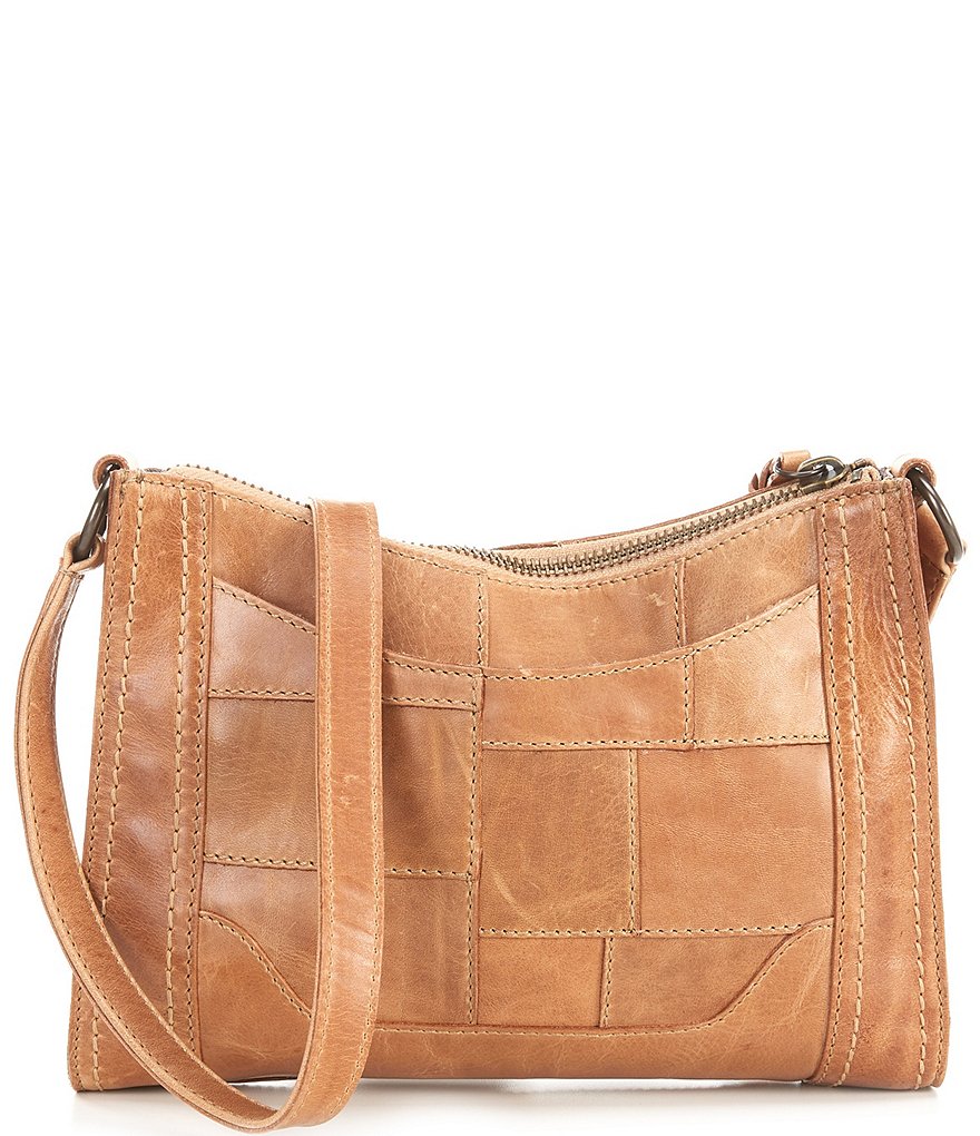 Frye Melissa Patchwork Leather Top Zip Crossbody Bag
