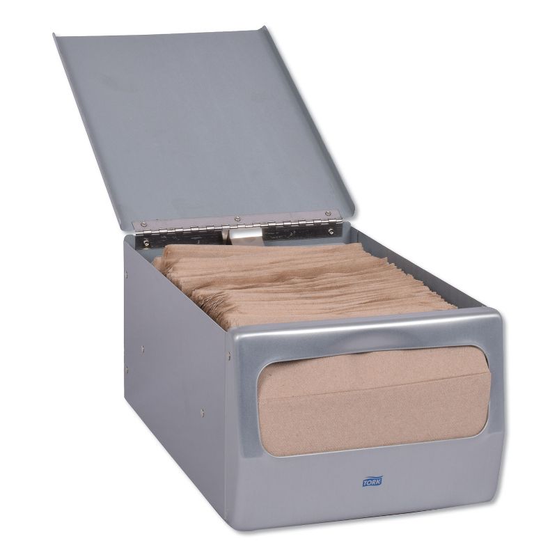 Tork Masterfold Napkin Dispenser, 7.62 x 11.75 x 5.63, Brushed Steel 17CBS