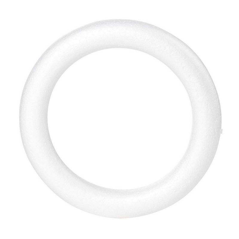 Juvale Craft Foam Wreath - 6-Pack Polystyrene Foam Ring for DIY Arts and Crafts, Floral Projects, Wedding and Home Decorations, 8 x 1.2 x 8 inches