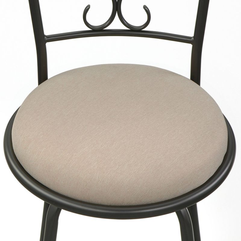 Set of 3 Claremont Adjustable Height Swivel Barstools Black - Buylateral