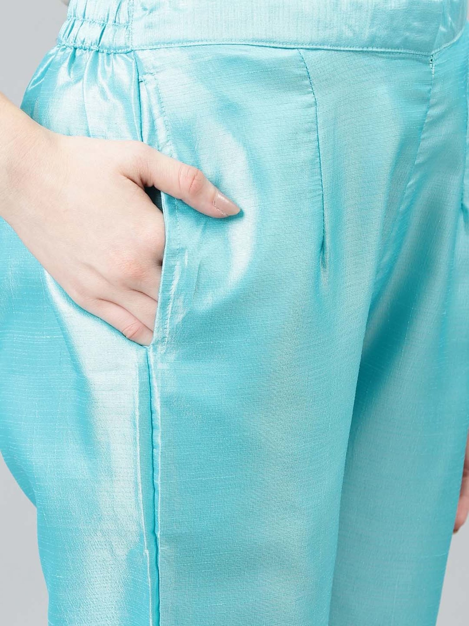 URBAN MYSTIC Black Rayon Embroidered Kurta & Sharara Set