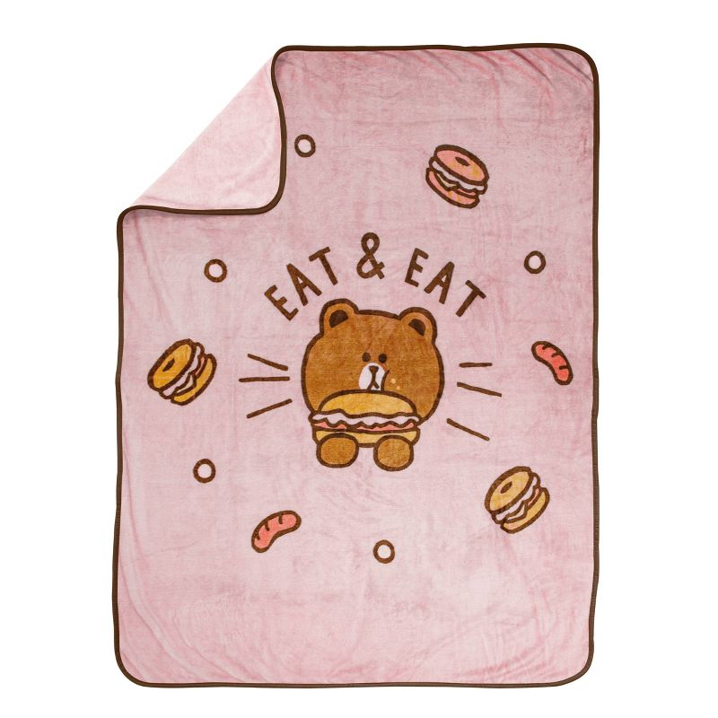 46"x60" Line Friends Eat & Eat Throw