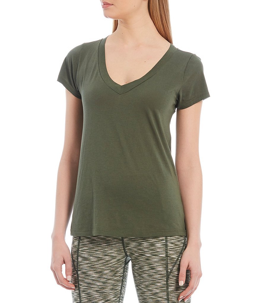 IBKUL Kimmy Print Long Sleeve Mock Neck Active Top