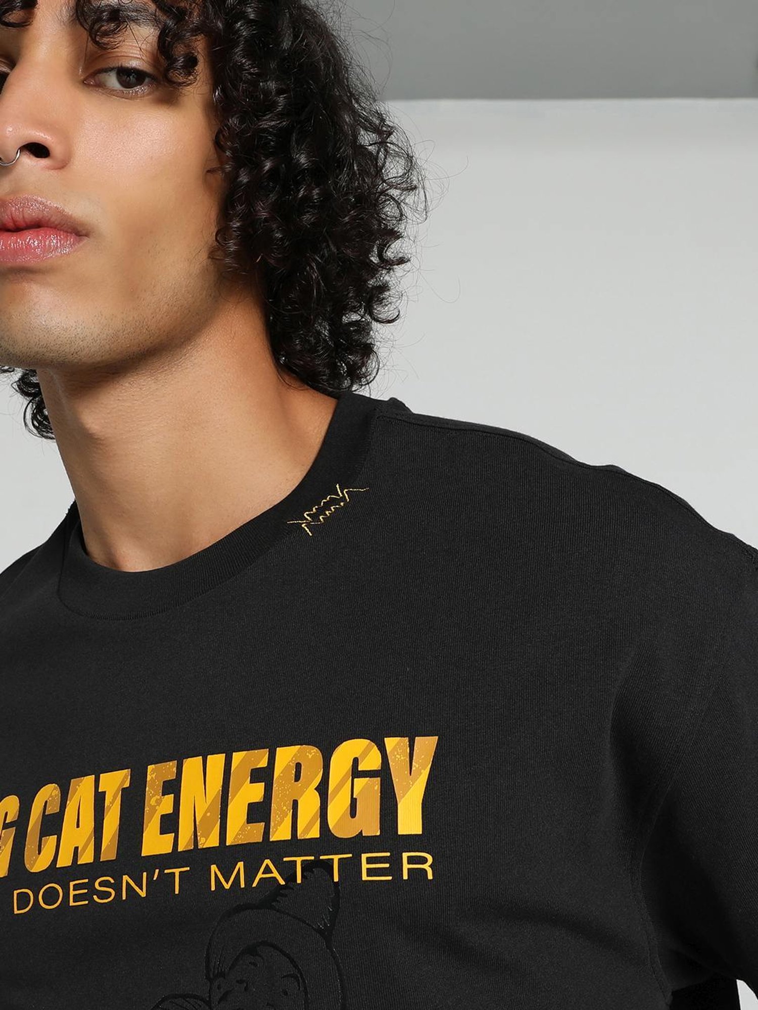 Puma The Joker Pack Black Cotton Regular Fit Printed Sports T-Shirt