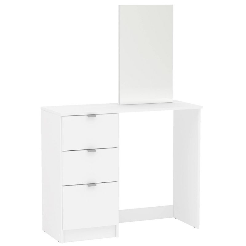 Hollywood Vanity w/Mirror - White - Chique