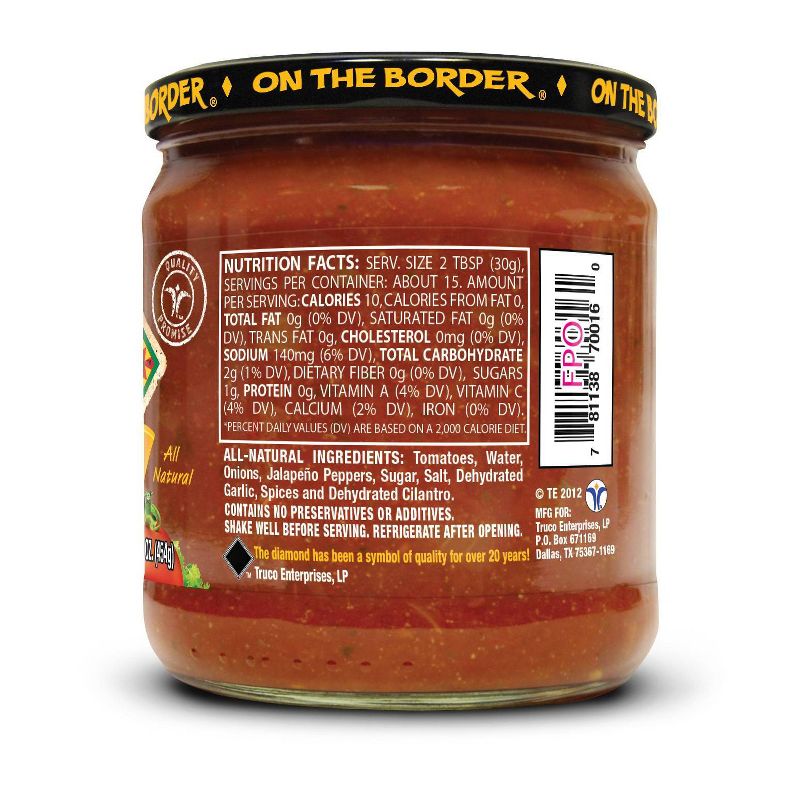 On The Border Medium Salsa 16oz