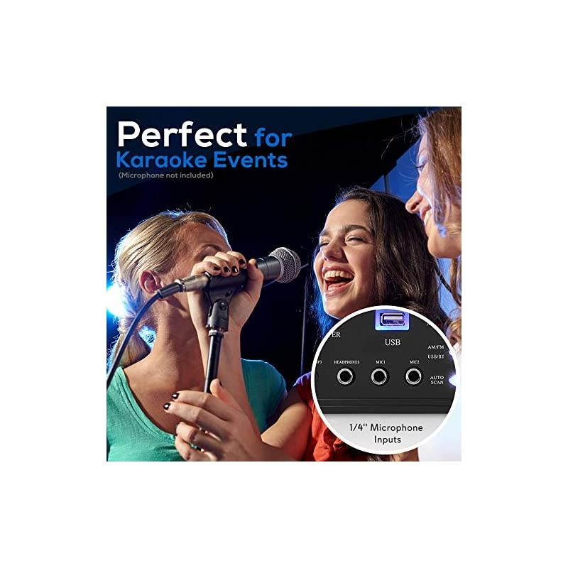 Wireless Bluetooth Home Stereo Amplifier - Hybrid Multi-Channel 3000 Watt Power Amplifier Home Audio Receiver System w/AM/FM Radio, MP3/USB,AUX,RCA Karaoke Mic in - Rack Mount, Remote -  P3301BAT