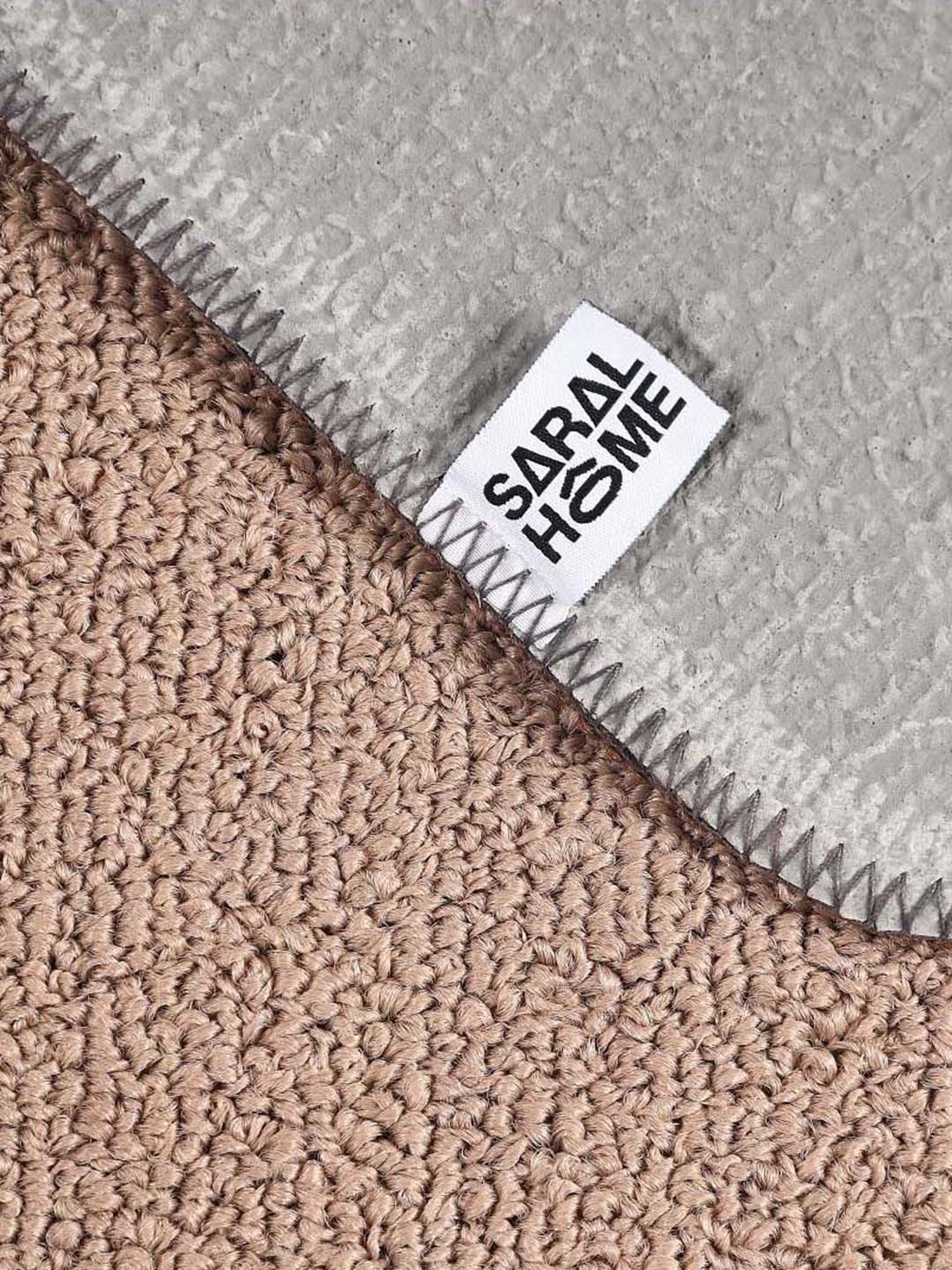 Saral Home Beige & Brown Polypropylene Medium Antiskid & Washable Power Runner