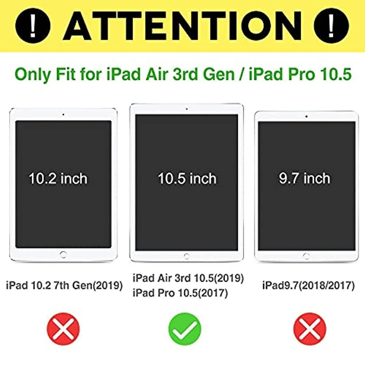 ProCase iPad Air 3 10.5" 2019 / iPad Pro 10.5" 2017 Emeral Slim Hard Shell Case Bundle with Tempered Glass Screen Protector