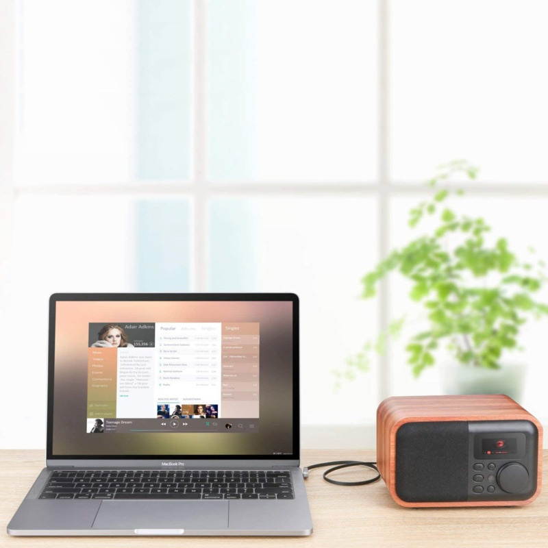 Aux Cable, CableCreation 6 FT Flat 3.5mm Auxiliary Audio Stereo Cord 90 Degree R