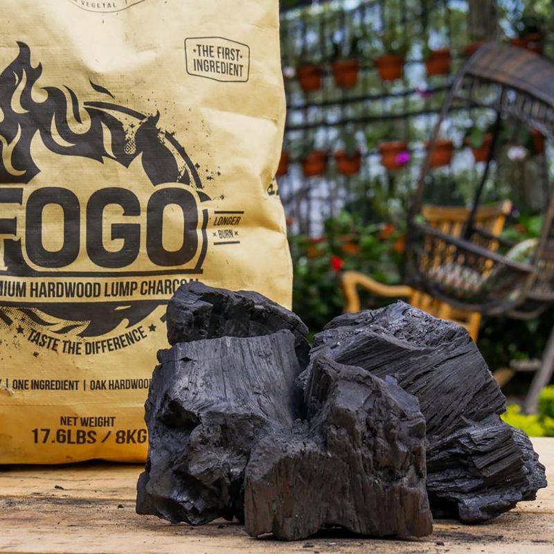 FOGO Super Premium Oak Restaurant All-Natural Hardwood Lump Charcoal, 17.6 Lbs