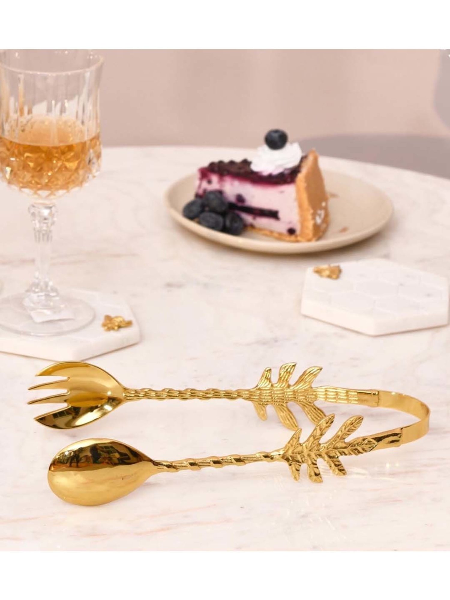 Mason Home Royal Floral Bloom Tongs - Gold
