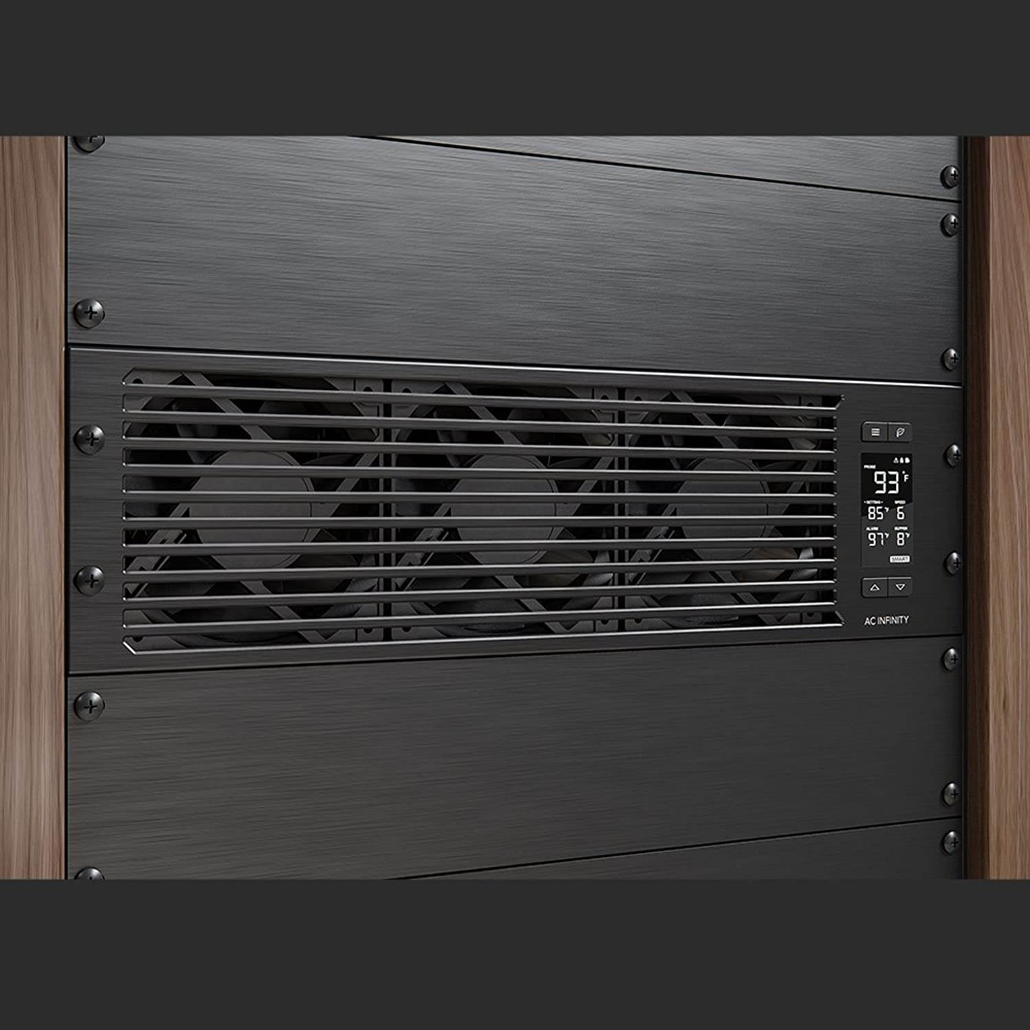 AC Infinity CLOUDPLATE T9-N, Rack Mount Fan Panel 3U, Intake Airflow, for cooling AV, Home Theater, Network 19&rdquo; Racks
