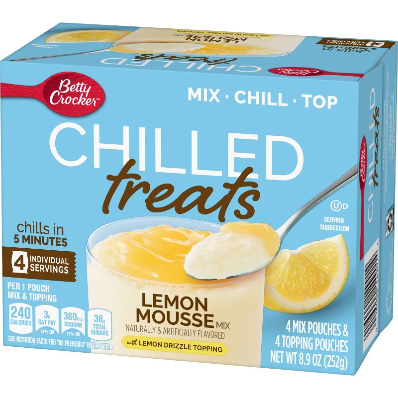 Betty Crocker Chilled Treats Lemon Mousse Mix with Lemon Drizzle Topping - 8.9oz