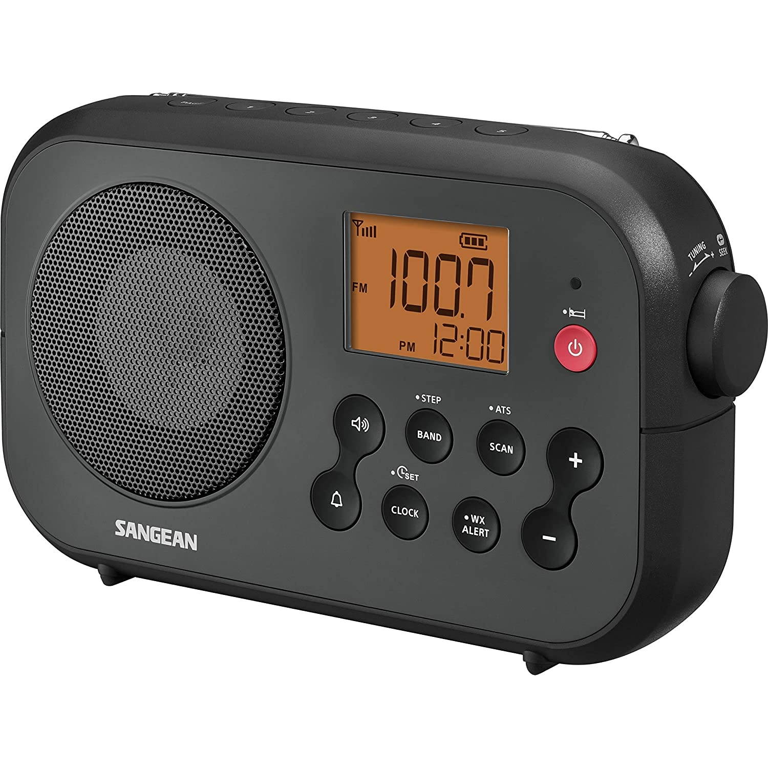 Sangean PR-D12 PR-D12 AM/FM NOAA Weather Alert Digital Tuning Portable Radio