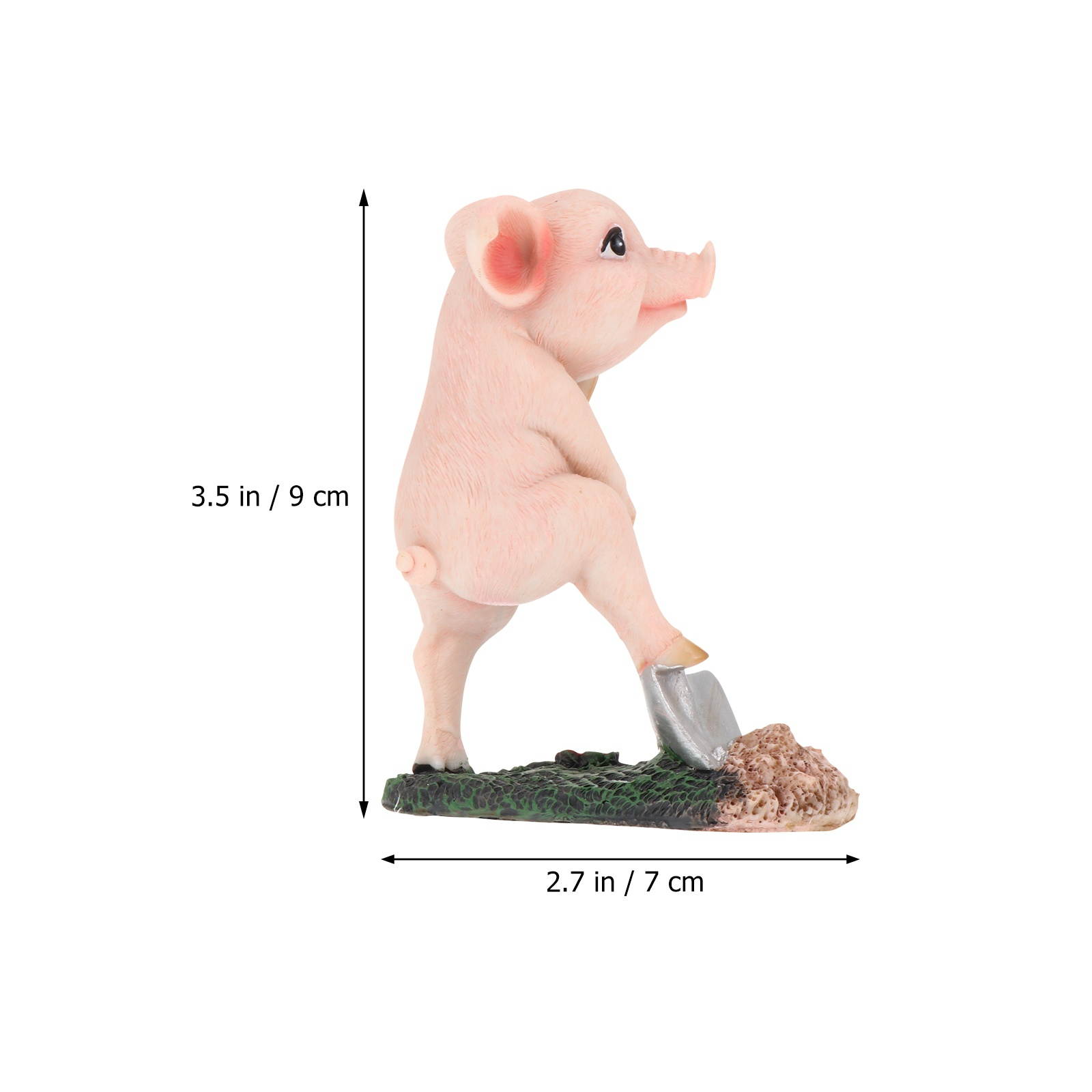 1pc Cartoon Creative Lovely Piggy Adornment Piggy Figurine Pig Model for Home Office