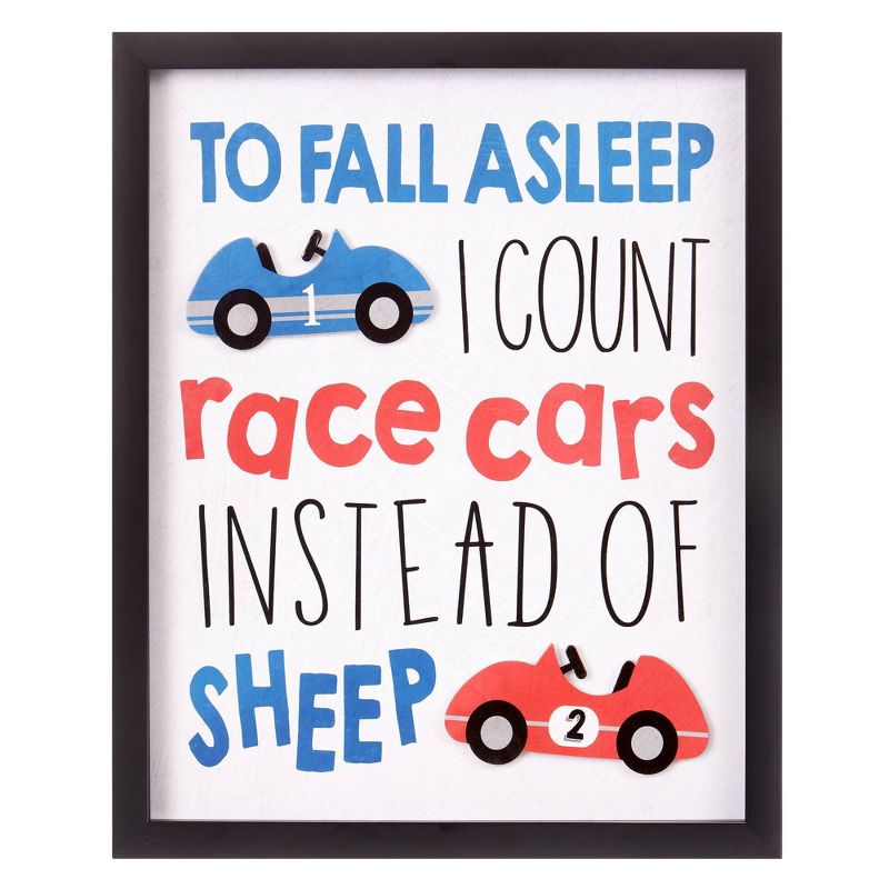 18"x22" I Count Race Cars Framed Wall Art Print - Nielsen Bainbridge